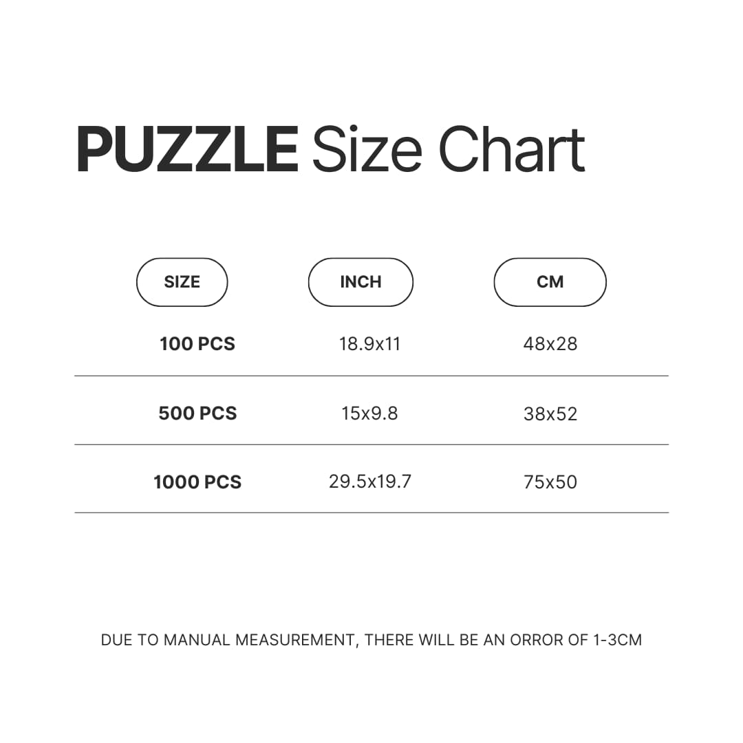 Puzzle Size Chart - Bilmuri Shop